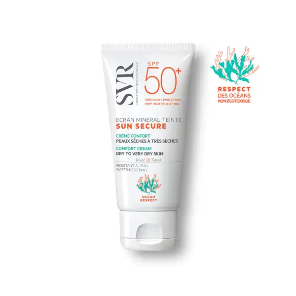 SVR SUN SECURE ECRAN MINERAL TEINTE SPF50+ PEAUX SECHES A TRES SECHES 60G