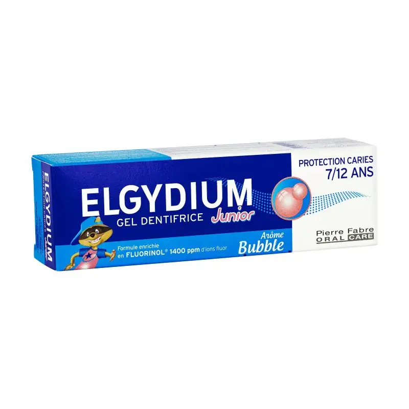 elgydium-bubble-gum-junior- ELGYDIUM Junior Bubble 7/12 ans - dentifrice enfant – Image 1