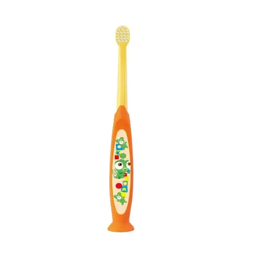 3577056026164.yellow-500x500.png ELGYDIUM BABY BROSSE À DENTS 0-2 ANS – Image 1