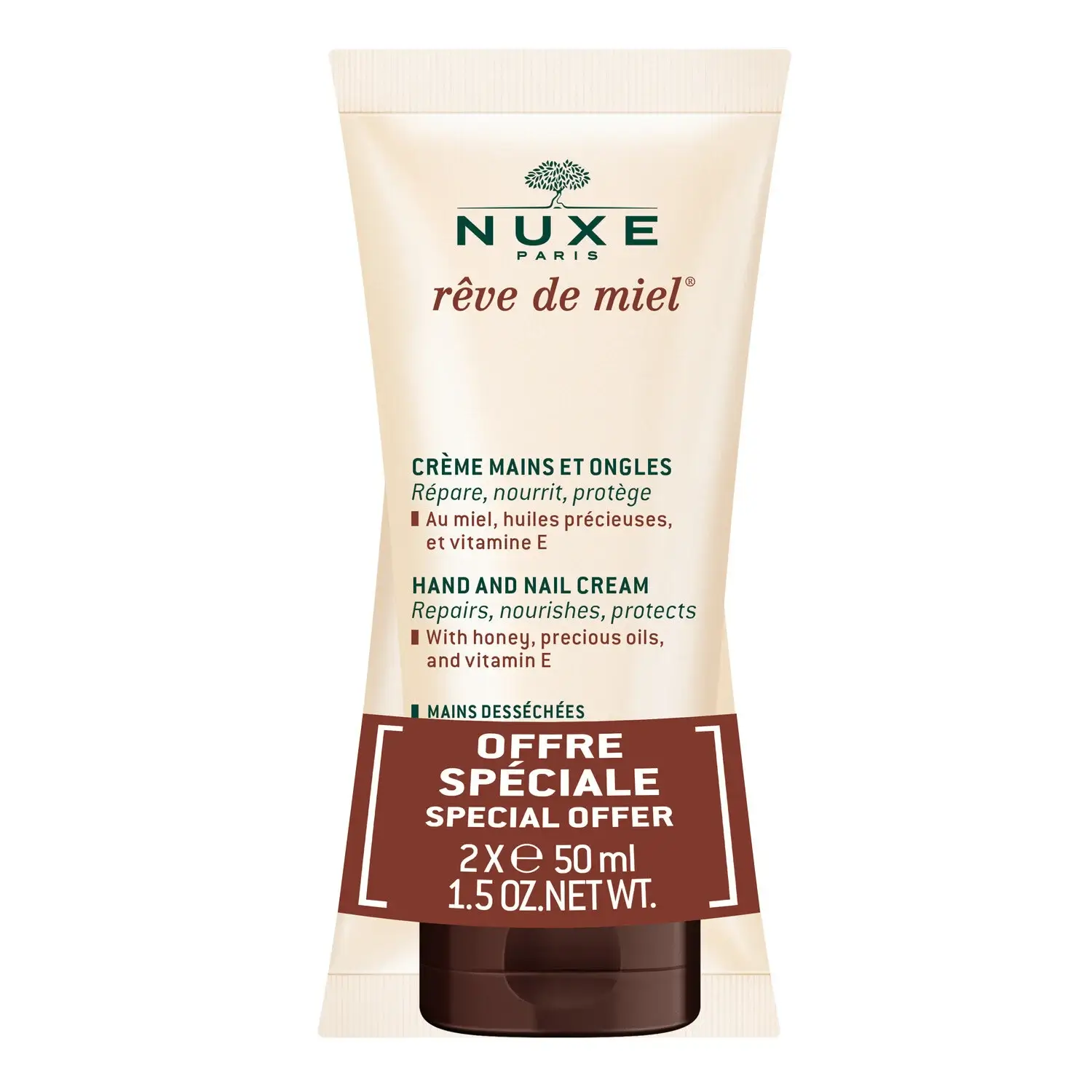 NUXE REVE DE MIEL CREME MAINS ET ONGLES 50 ML*2