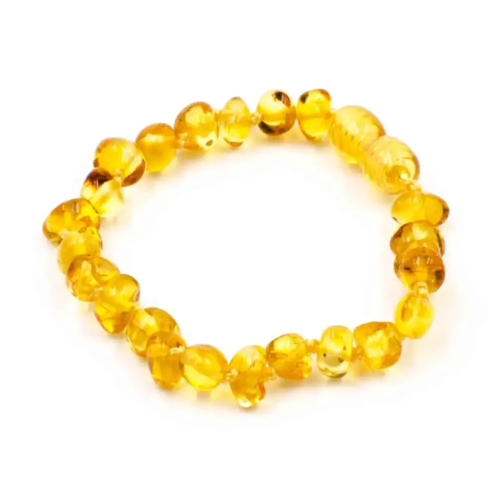 Nildor Bracelet d’Ambre Bébé Perles Baroques 13,5cm BA100