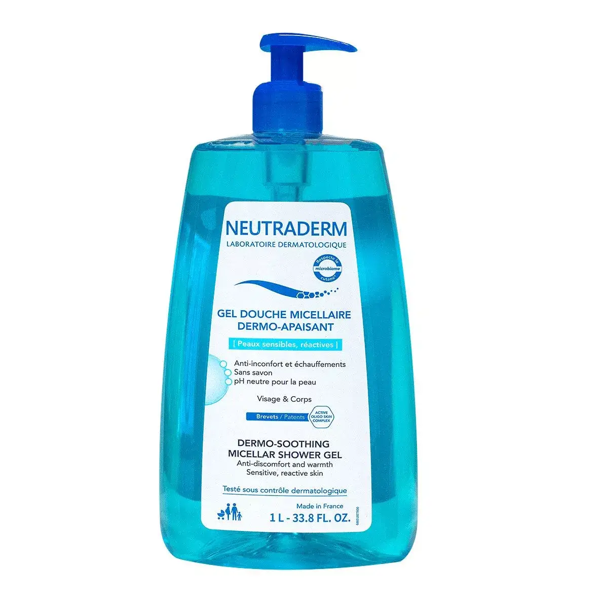 NEUTRADERM Gel douche micellaire dermo-apaisant peau sensible 1 Litre