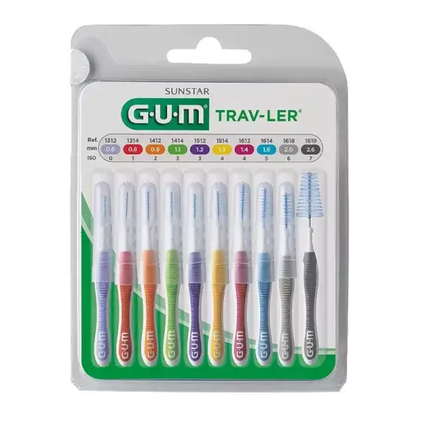 GUM TRAVLER MULTIPACK BROSSETTES INTERDENTAIRES BOITE DE 10