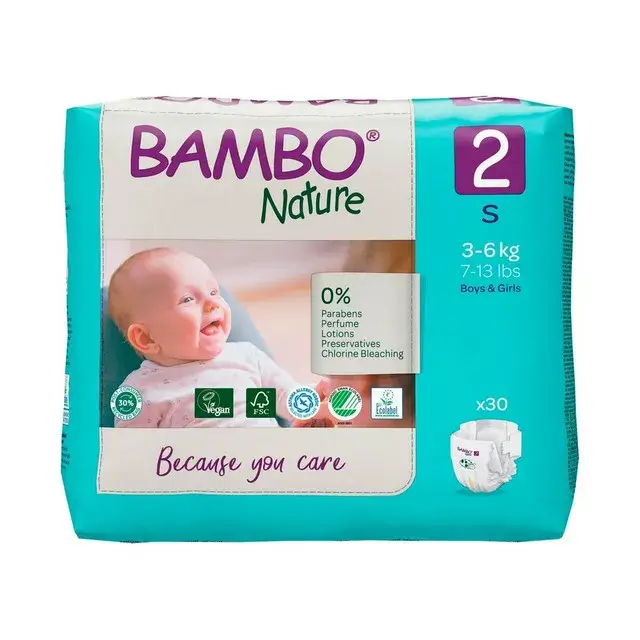 Bambo Nature Taille 2 -3/6Kg 30 U