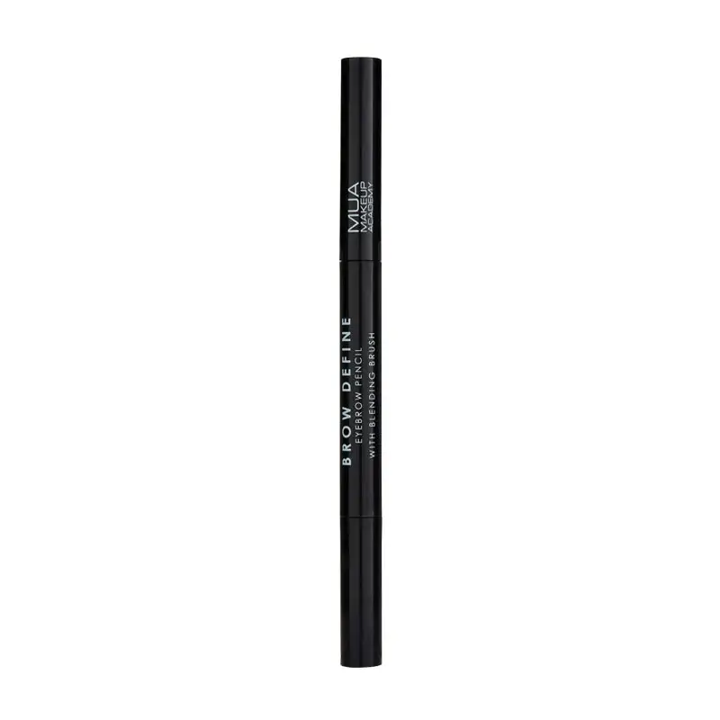Brow-Define-Eyebrow-Pencil-With-Blending-Brush-Black-Lid-On-_web MUA MAKEUP BROW DEFINE EYEBROW PENCIL + BLENDING BRUSH DARK BROWN – Image 1
