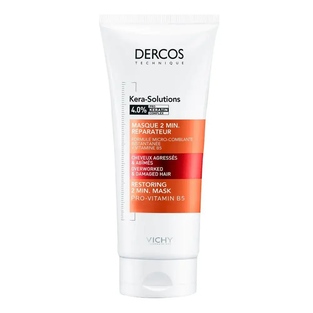 Vichy Dercos Après-Shampoing Kera-Solutions Masque 2min. Réparateur Cheveux Secs et Abîmés | 200ml