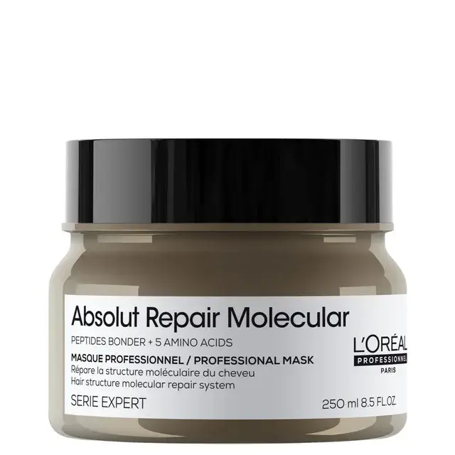 L'OREAL PROFESSIONNEL PARIS ABSOUT REPAIR MOLECULAR MASK PEPTIDES BONDER + 5 AMINO ACIDE 250 ML