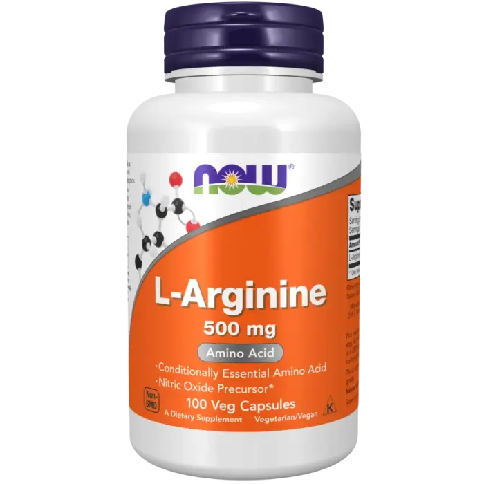 Arginine 500mg 100 Veg Capsules (50 Servings)