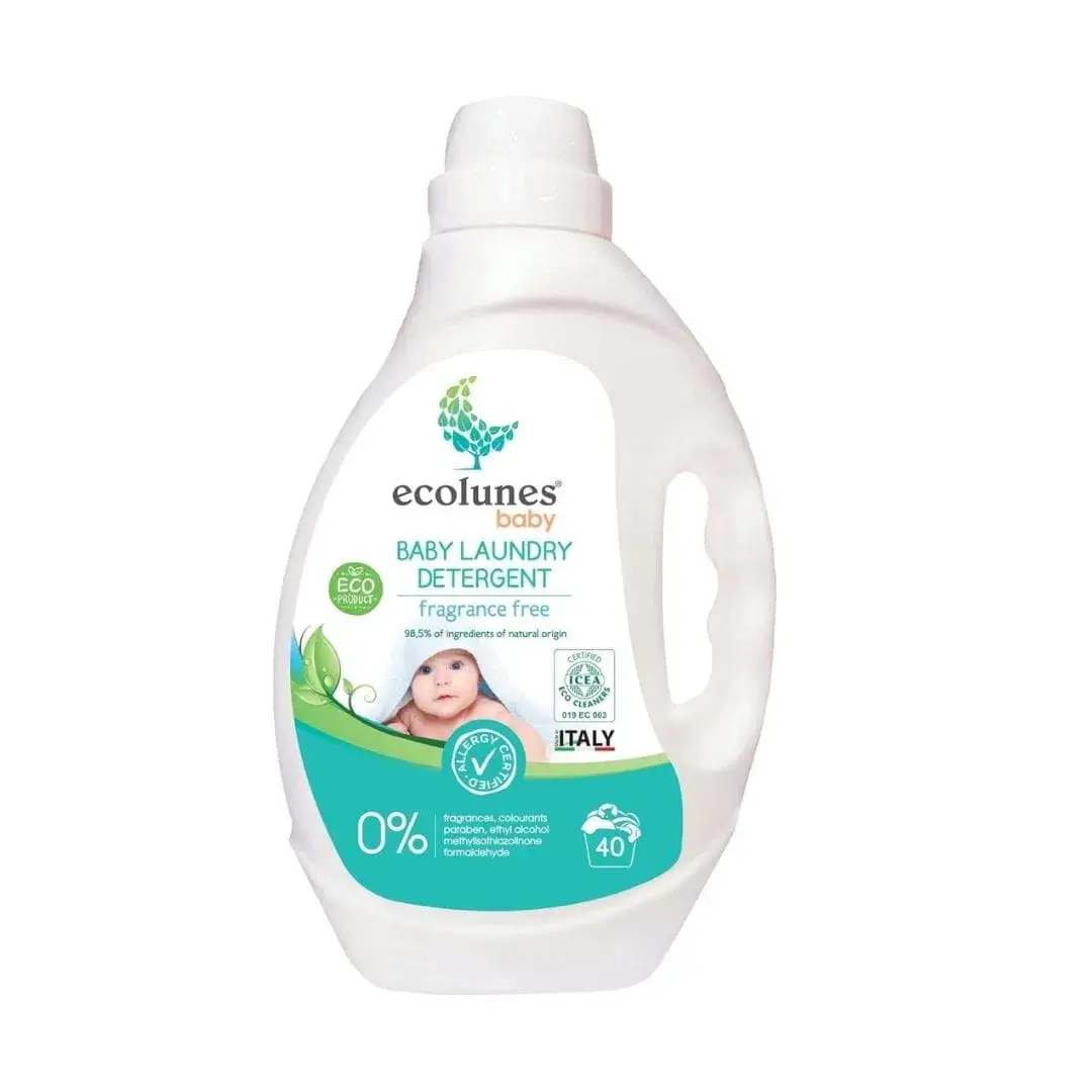 Ecolunes Lessive Bébé Écologique et Hypoallergénique – 2 L (40 lavages)