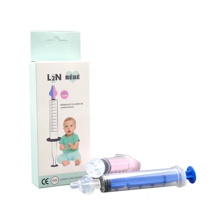 L2N Trading Seringues Colorées Bébé pour Lavage Nasal, 2 Seringues – Image 1