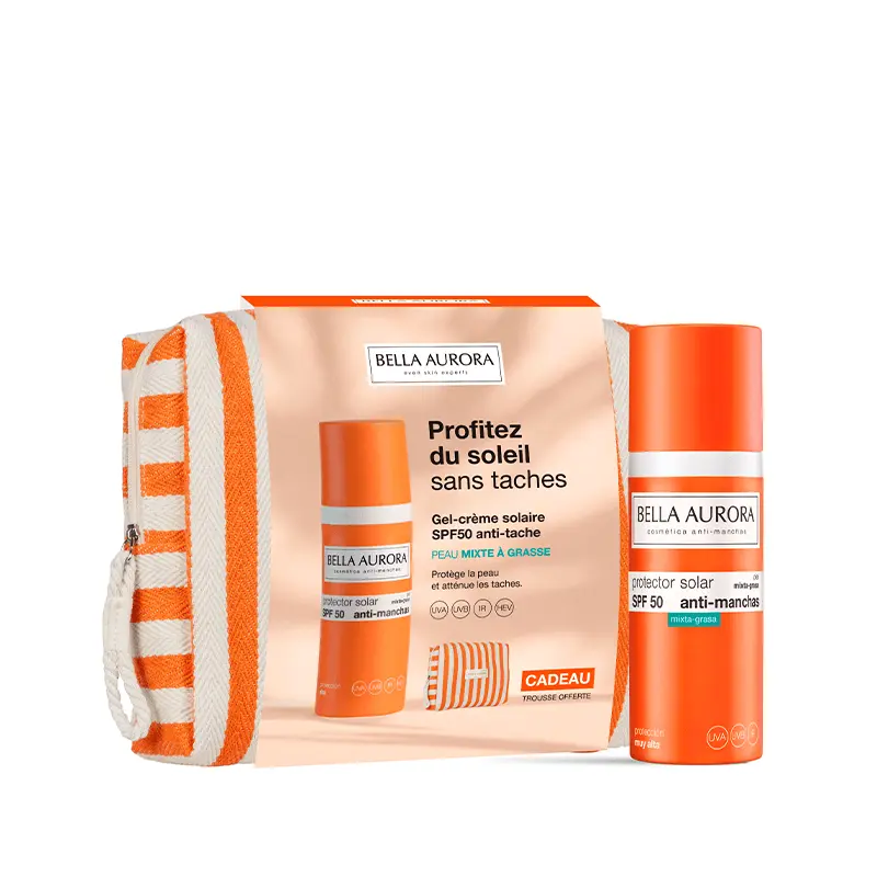1 BELLA AURORA ECRAN DEPIGM SPF50 PEAU MIXTE A GRASSE + TROUSSE OFFERTE – Image 1