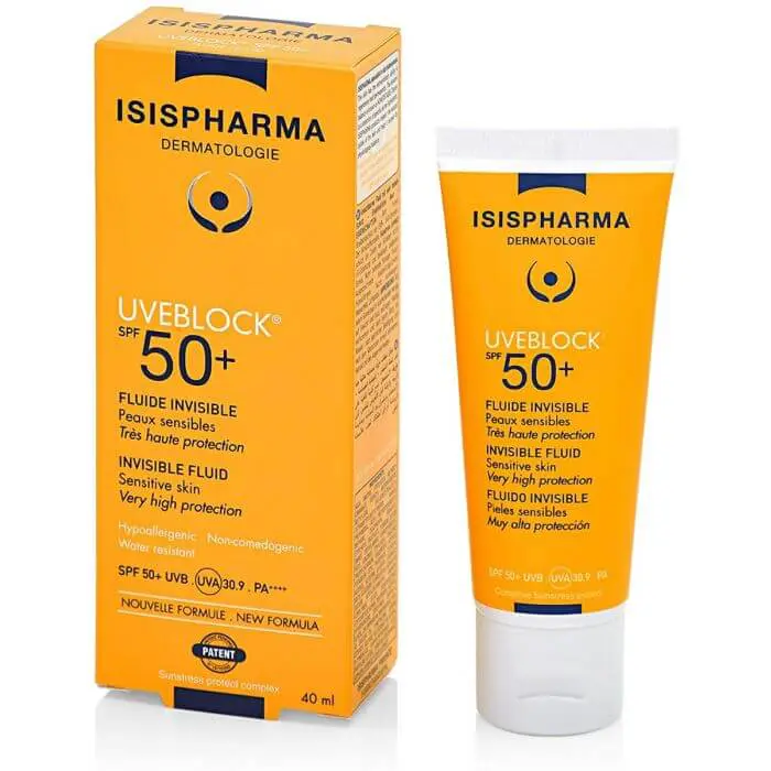 3031500311607 ISISPHARMA UVEBLOCK FLUID INVISIBLE SPF50+ 40ML – Image 1