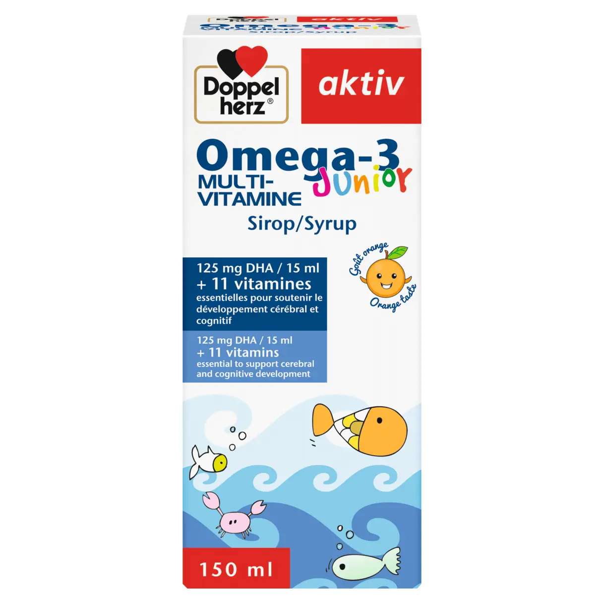 AKTIV Oméga-3 Multivitamines Junior 150 Ml