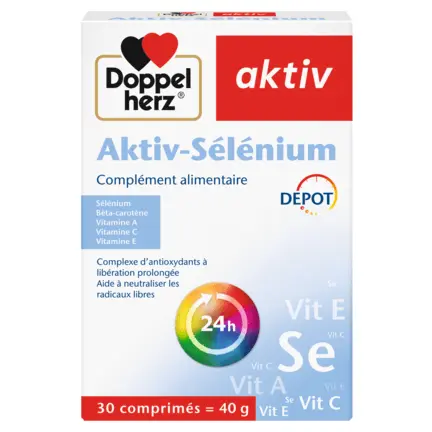 4009932414134_DHA_Aktiv_Slnium_Tbl_30_fr_41341@1.5x Doppel Herz Aktiv Selenium 30 Comprimes – Image 1