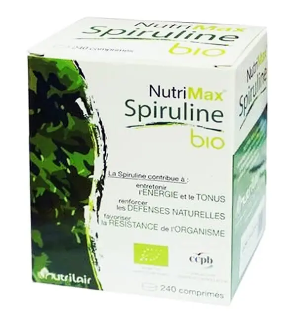 6111251850062 Nutrimax Spiruline Bio – 240 Comprimés – Image 1
