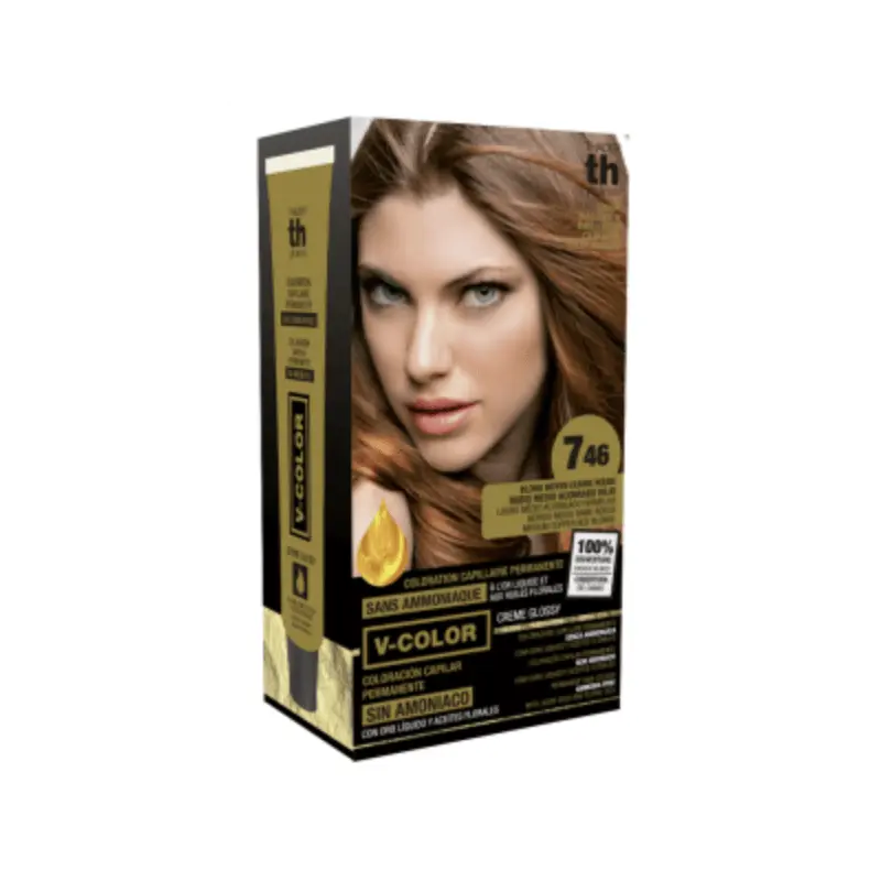 7.46 TH PHARMA V-COLOR N7.46 BLOND MOYEN CUIVRE ROUGE – Image 1