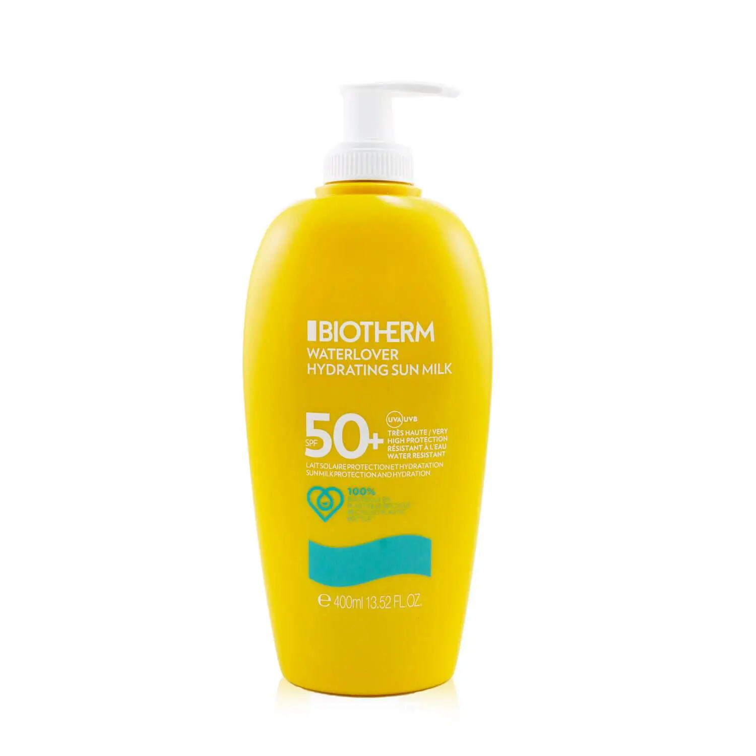 94f3237e262bc99099c4c2b2d1cb291ff4b86e04 Biotherm Waterlover Hydrating Sun Milk SPF50 400 ml – Image 1