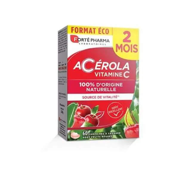 Forte-Pharma-Energie-ACEROLA-60comprimes Forté Pharma Acérola Vitamine C – Image 1