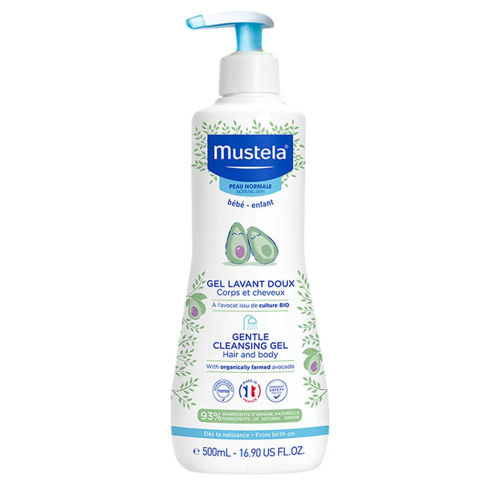 MUSTELA GEL LAVANT DOUX A l’AVOCAT CORPS & CHEVEUX 500 ML