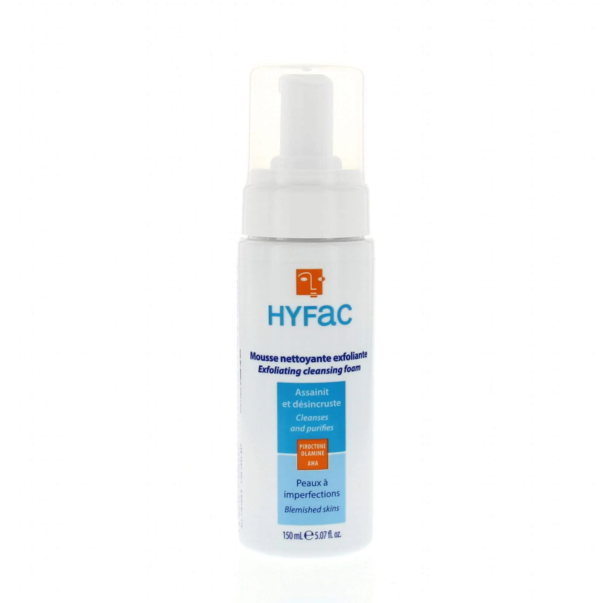 HYFAC-Mousse-nettoyante-exfoliante-25678_101_1441712656 HYFAC MOUSSE NETTOYANTE EXFOLIANTE 150ML – Image 1