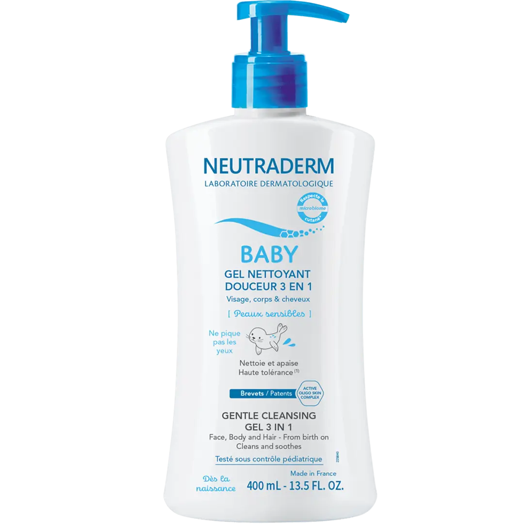 NEM-608840-3273816088402-EP-2 Neutraderm Baby Gentle Cleansing Gel 3 in 1 400ml – Image 1