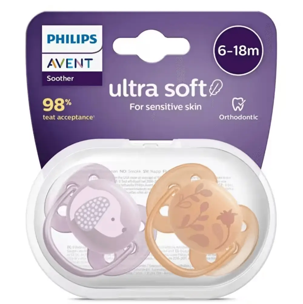 REPONSE DELICATE (3) AVENT SUCETTE ULTRA SOFT 6-18M GIRL – Image 1