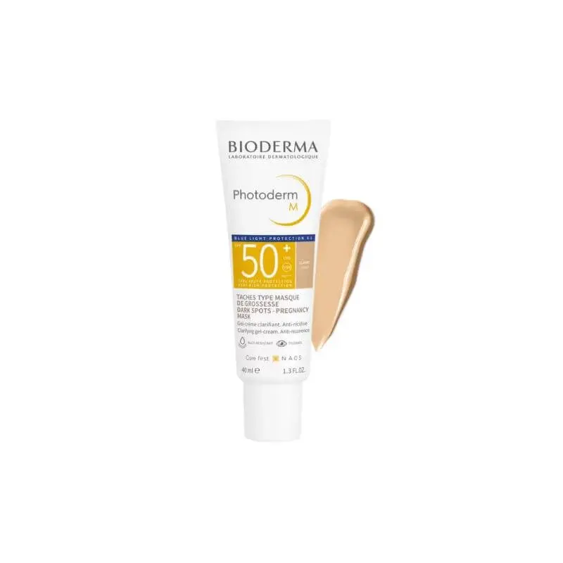 bioderma-photoderm-m-teintee-claire-spf50-40ml-parfumerie-parapharmacie-palmarosa-shop-maroc-en-ligne-discount BIODERMA PHOTODERM M SPF 50 BLEU LIGHT PROTECTION 61 CLAIRE 40ML – Image 1