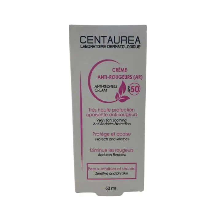 centaurea-creme-anti-rougeurs-50-ml-spf-50 CENTAUREA CREME ANTI ROUGEURS 50 ML SPF 50+ – Image 1