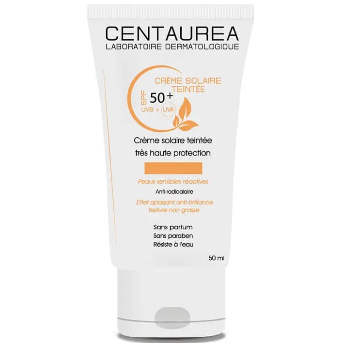 centaurea-creme-solaire-teinte-claire-spf50-50ml CENTAUREA CREME SOLAIRE INVISIBLE SPF50+ 50ML – Image 1