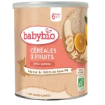 BABYBIO CEREALES 3 FRUITS 6 MOIS ET +220G