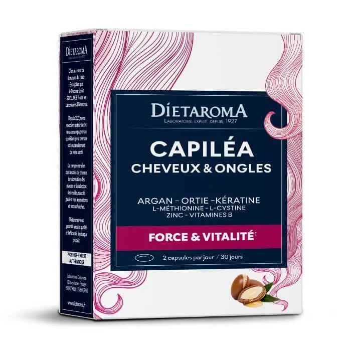 dietaroma-dietaroma-capilea-forti-cheveux-et-ongles-60-capsules-complements-cheveux-et-ongles DIETAROMA CAPILEA FORTI CHEVEUX ET ONGLES 60 CAPSULES – Image 1