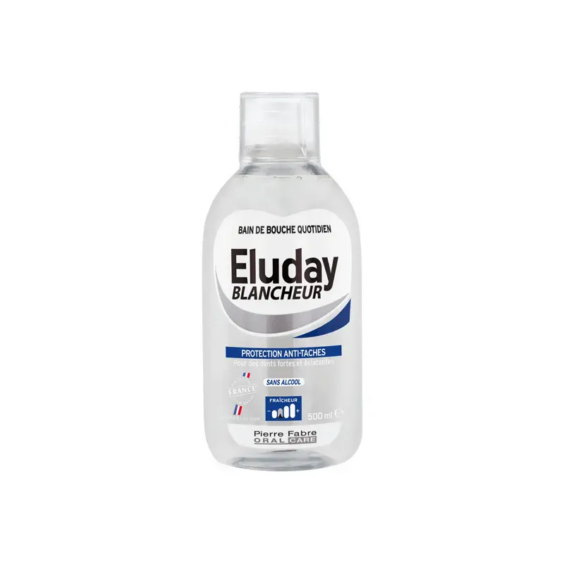 eluday-blancheur-bain-de-bouche-protection-anti-taches-500ml Eluday Blancheur - bain de bouche quotidien blancheur – Image 1