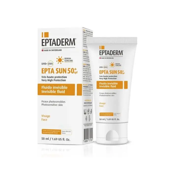 eptaderm-eptaderm-epta-sun-fluide-invisible-spf-50-cremes EPTADERM EPTA SUN Fluide Invisible spf 50+ (40ml) – Image 1