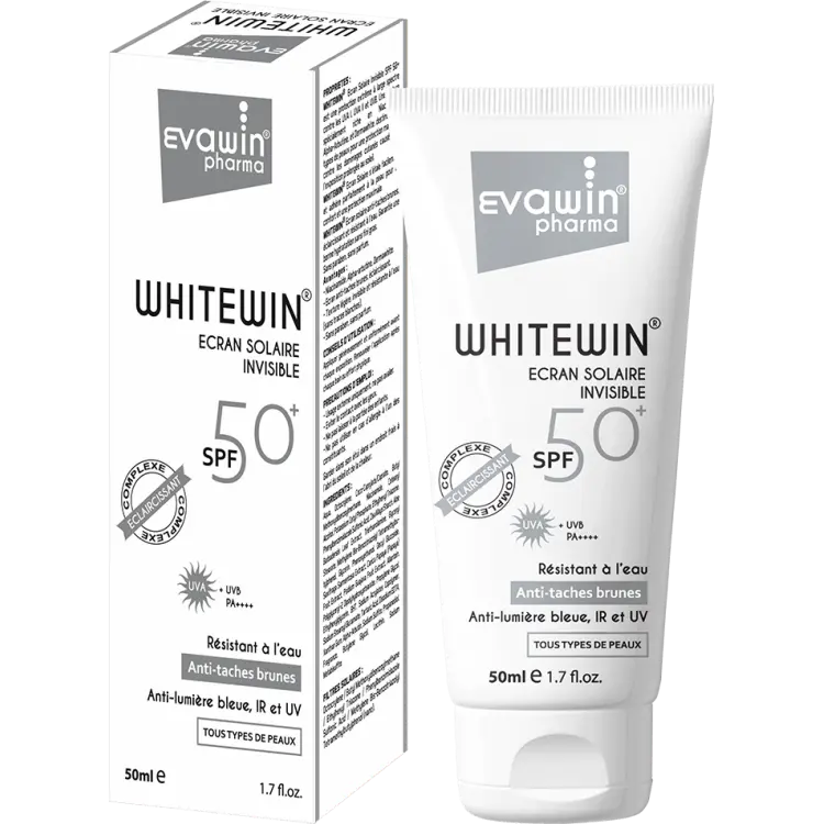evawin-whitewin- EVAWIN WHITEWIN écran solaire invisible antitache spf 50+ (50ml) – Image 1