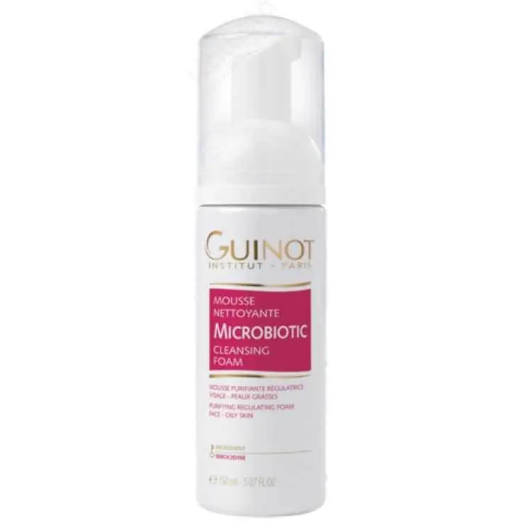 guinot-guinot-microbiotic-mousse-mousse-nettoyante-ideale-peau-grasse-lait-mousse-emulsion Guinot Microbiotic Mousse - Mousse nettoyante idéale peau grasse 150ml – Image 1