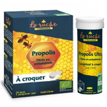la-ruche-propolis-a-croquer-bio-dietaroma Dietaroma Propolis Ultra Bio - Immunité 20 Comprimés à Croquer - – Image 1