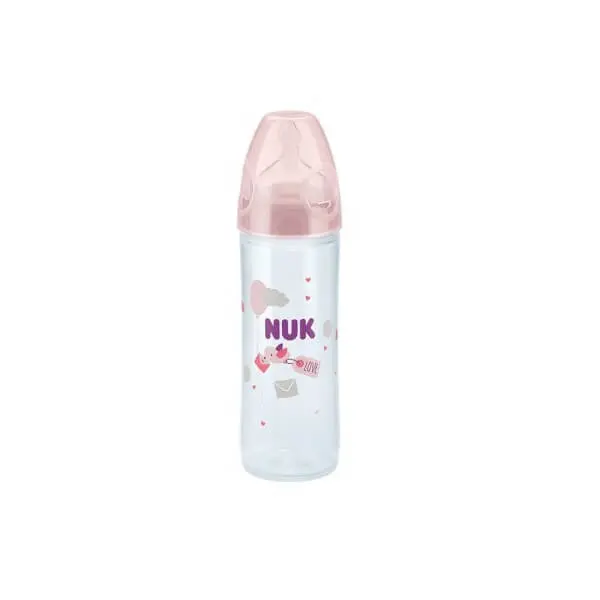 nuk-bib-class-pp-love-250ml-10741625-2 NUK BIBERON NEW CLASSIC FIRST CHOICE INCASSABLE ROSE 250 ML (6-18M) – Image 1