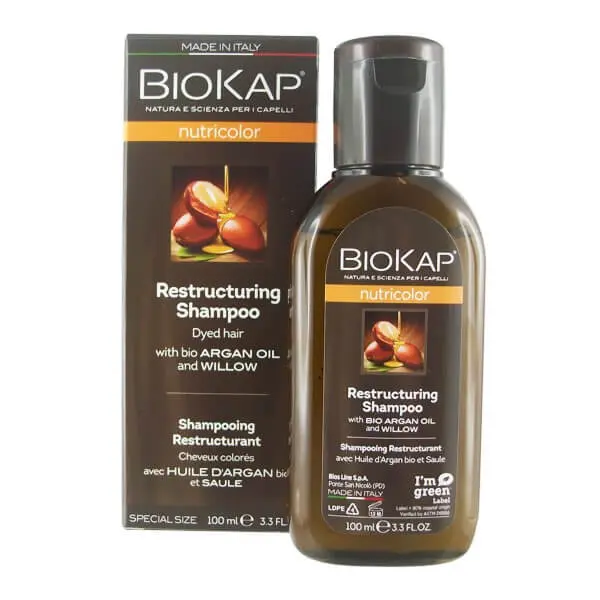 shampoing-restructurant-cheveux-colores-100-ml-biokap BIOKAP Shampoing Restructurant 100 ml – Cheveux colorés – Image 1