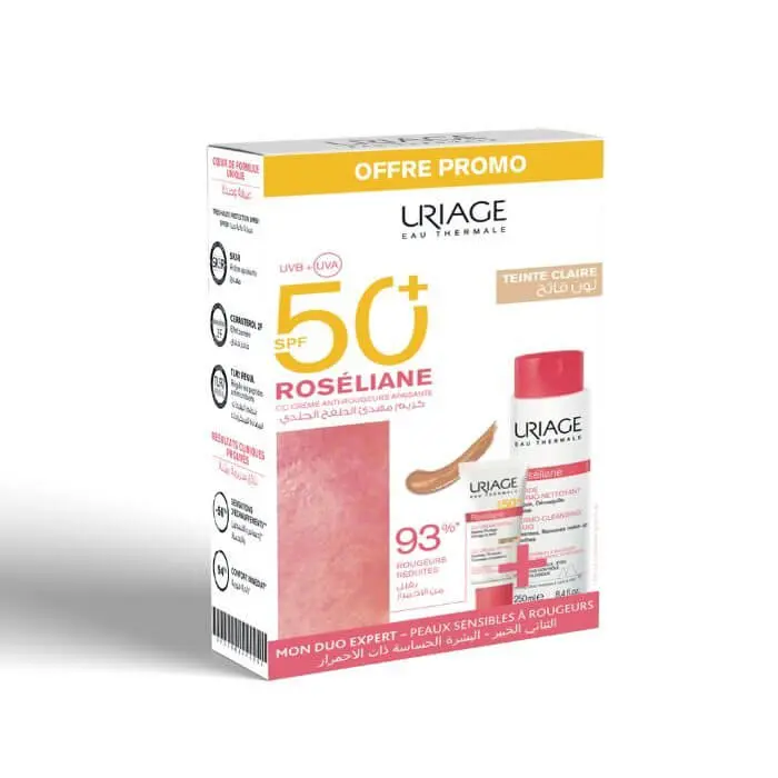 uriage-offre-roseliane-cc-creme-spf-50-teinte-claire-50-ml-dermo-nettoyant-250-ml-offert URIAGE OFFRE ROSELIANE CC CREME SPF 50 + TEINTE CLAIRE 50 ML + DERMO NETTOYANT 250 ML OFFERT – Image 1