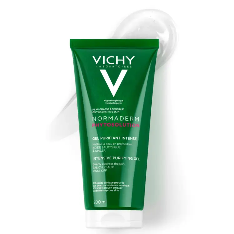 vichy-normaderm-phytosolution-gel-purifiant-intense-peau-grasse-acneique-200ml VICHY NORMADERM PHYTOSOLUTION GEL PURIFIANT – Image 1
