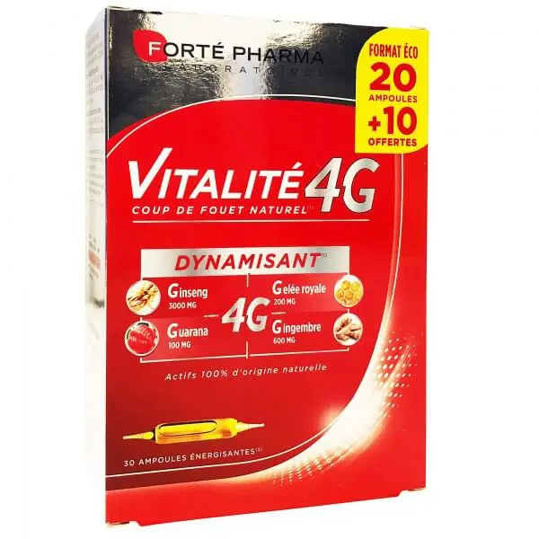 FORTE PHARMA VITALITE 4G DYNAMISANT B30 AMPOULES