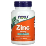 NOW Zinc 50mg 250 Comprimés